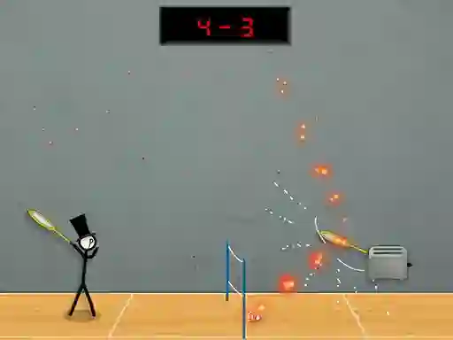 Spel Stick Figure Badminton 3 på nätet