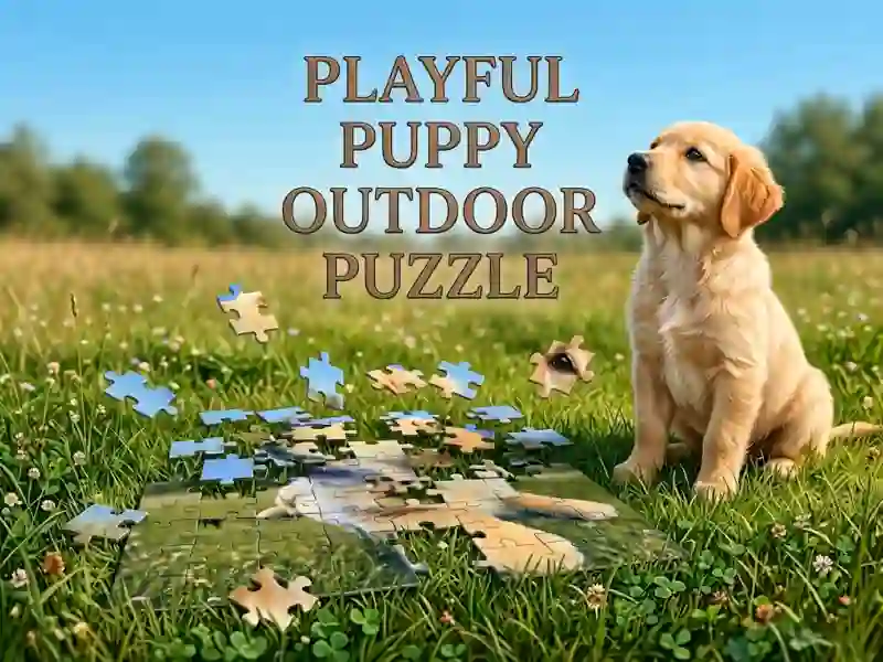 Spel Playful Puppy Outdoor Puzzle på nätet