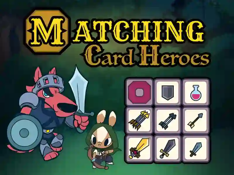Spel Matching Card Heroes på nätet