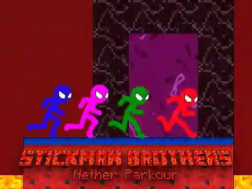 Spel Stickman Brothers Nether Parkour på nätet