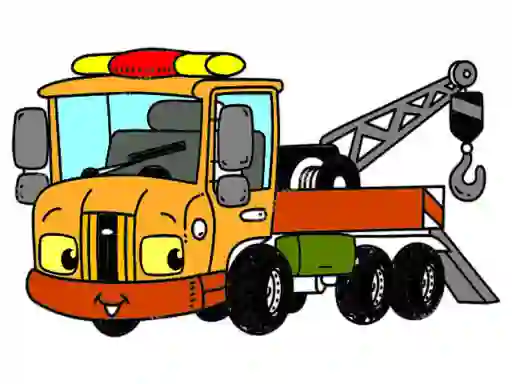 Spel Tow Trucks Coloring på nätet