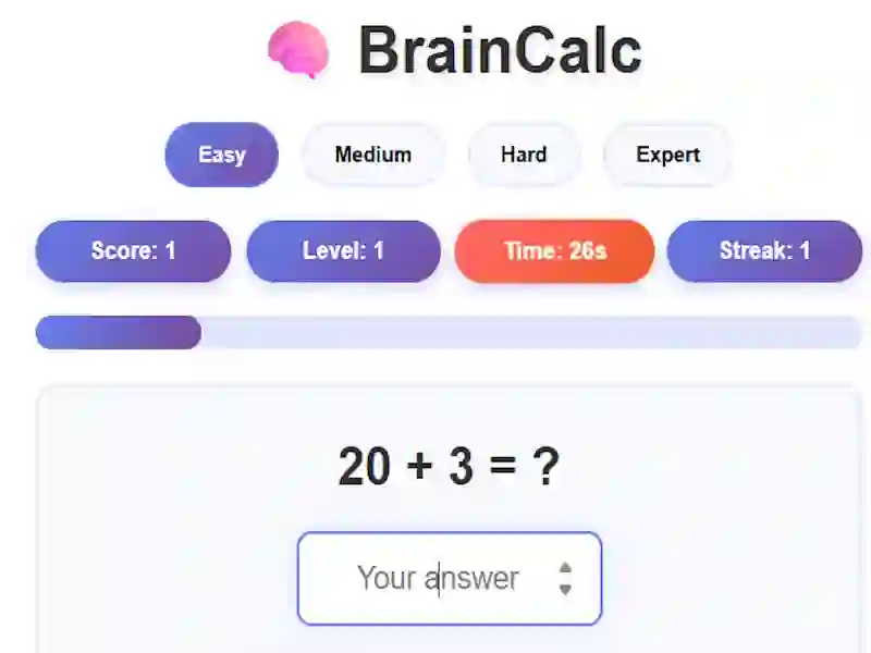 Spel BrainCalc på nätet