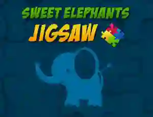 Spel Sweet Elephants Jigsaw på nätet