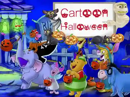 Spel Cartoon Halloween Slide Puzzle på nätet