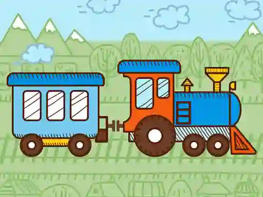 Spel Trains For Kids Coloring på nätet