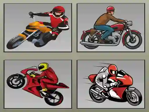 Spel Racing Motorcycles Memory på nätet