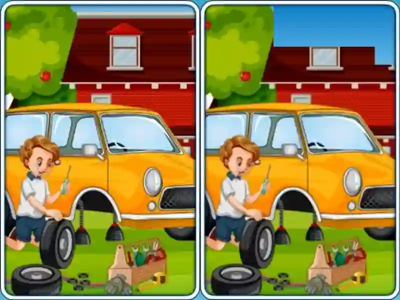 Spel Car Garage Differences på nätet