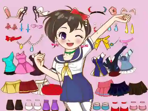 Spel Anime Dress Up Mania på nätet