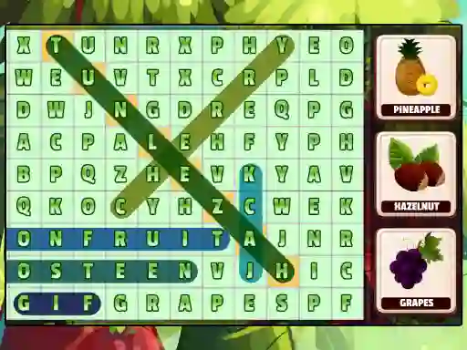 Spel Word Search Fruits på nätet