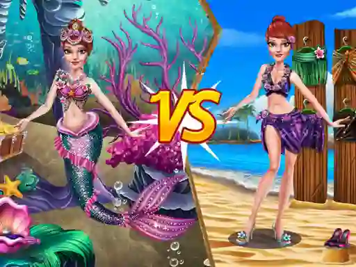Spel Mermaid vs Princess Outfit på nätet