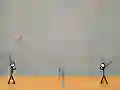 Spel Stick Figure Badminton på nätet