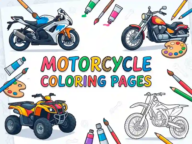 Spel Motorcycle Coloring Pages på nätet