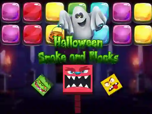 Spel Halloween Snake and Blocks på nätet