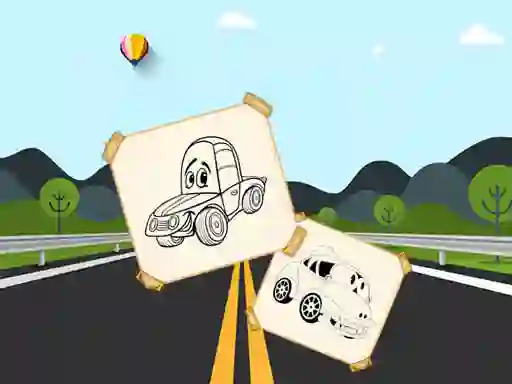 Spel Funny Cars For Kids Coloring på nätet