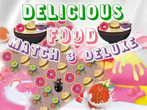 Spel Delicious Food Match 3 Deluxe på nätet