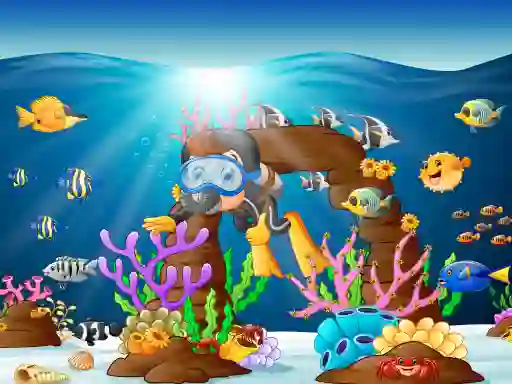 Spel Water Dive 2D: Underwater Survival på nätet
