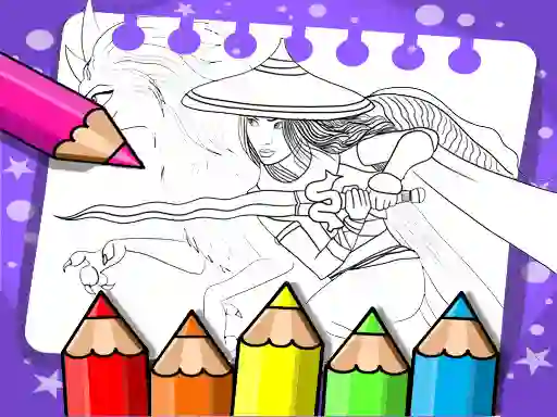 Spel Raya And The Last Dragon Coloring Book på nätet