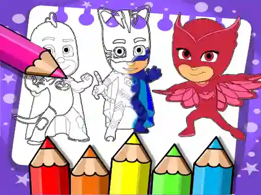 Spel PJ Masks Coloring Book på nätet