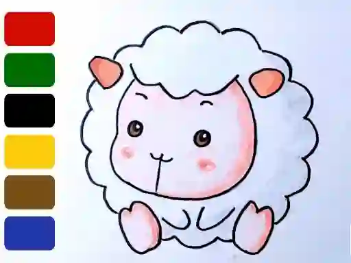 Spel Baby sheep ColoringBook på nätet