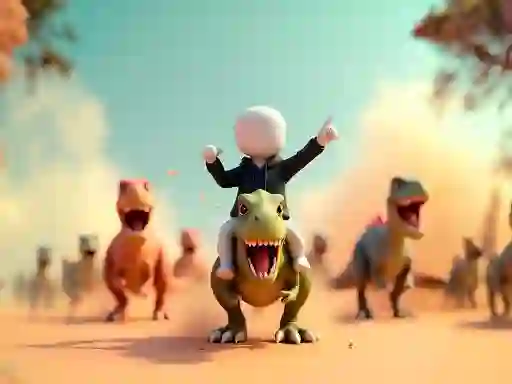 Spel Stickman: Dinosaur arena på nätet