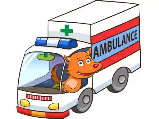 Spel Cartoon Ambulance Puzzle på nätet