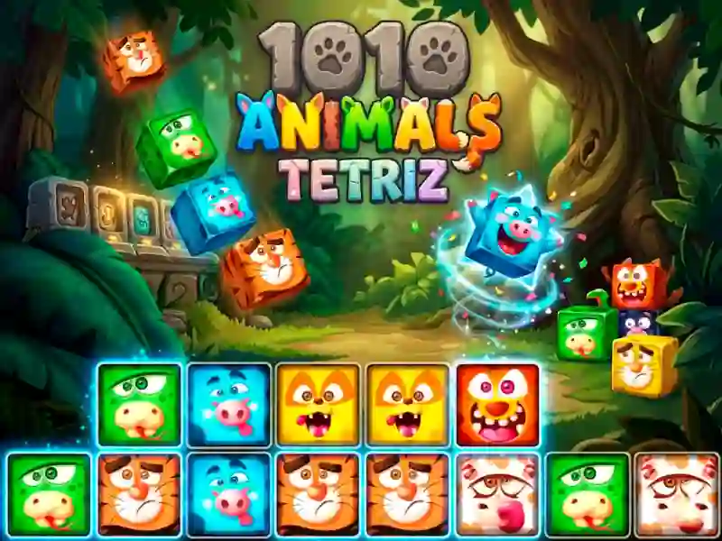 Spel 1010 Animals Tetriz på nätet