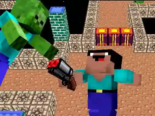 Spel Space Adventure: Noobiks Battle vs Zombies på nätet