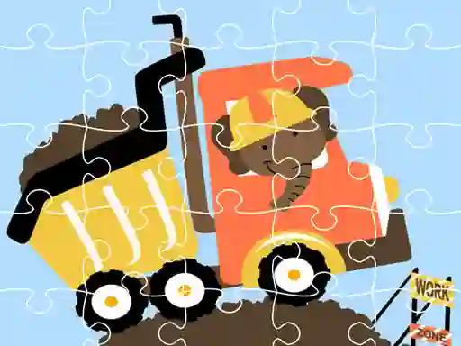 Spel Dumper Trucks Jigsaw på nätet