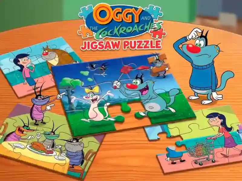 Spel Oggy and the Cockroaches Jigsaw Puzzle på nätet