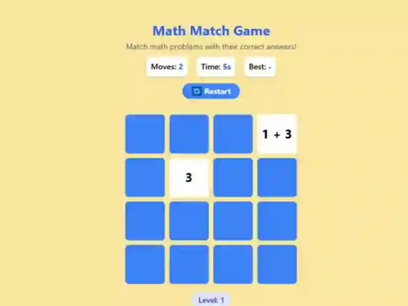 Spel Math Match Game på nätet