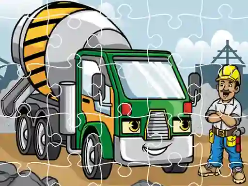 Spel Construction Trucks Jigsaw på nätet