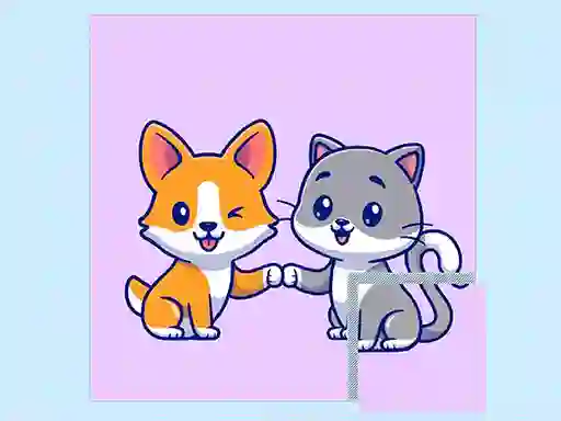 Spel Cats and Dogs Puzzle på nätet