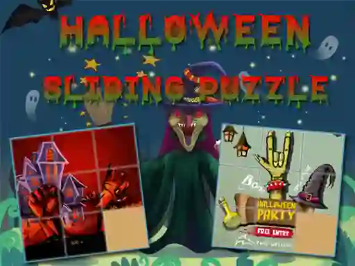 Spel Halloween Sliding Puzzle på nätet