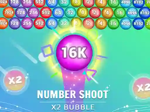 Spel Number Shoot x 2 bubble på nätet