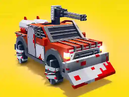 Spel Zombie Derby Blocky Roads på nätet