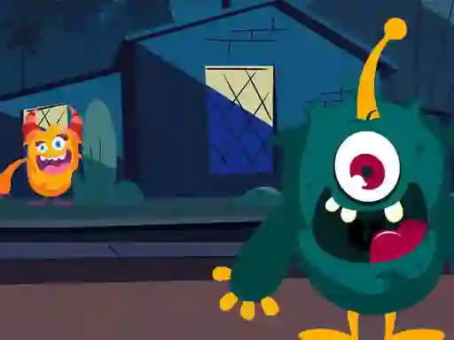 Spel Funny Monsters Jigsaw på nätet