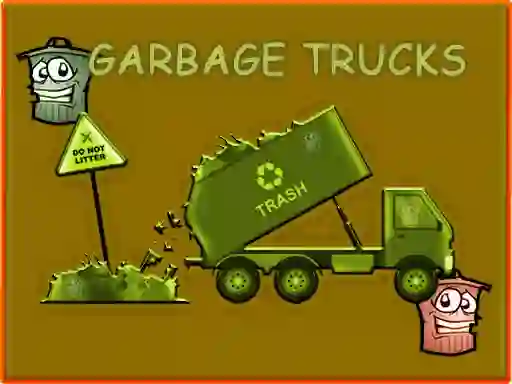 Spel Garbage Trucks Hidden Trash Can på nätet