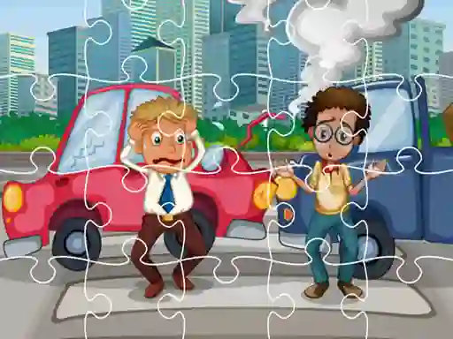 Spel Crash Car Jigsaw på nätet