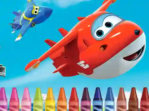 Spel Superwings Coloring på nätet