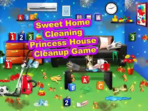 Spel Sweet Home Cleaning: Princess House Cleanup Game på nätet