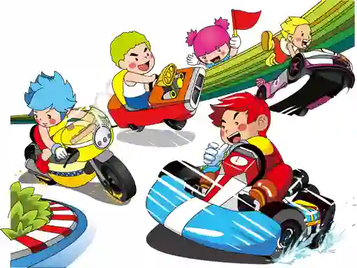 Spel Cartoon Kart Puzzle på nätet