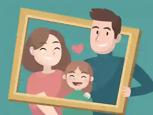 Spel Happy Family Puzzle på nätet