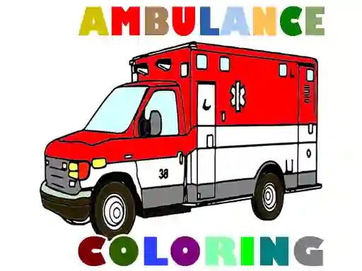 Spel Ambulance Trucks Coloring Pages på nätet