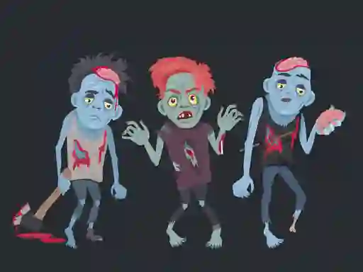 Spel Zombies and Skeletons Coloring på nätet