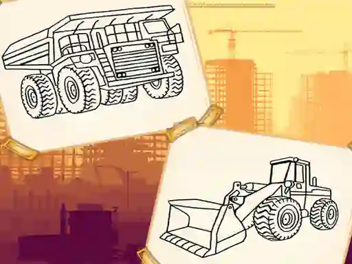 Spel Construction Trucks Coloring på nätet