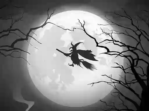 Spel The Night Of the Witches Jigsaw på nätet