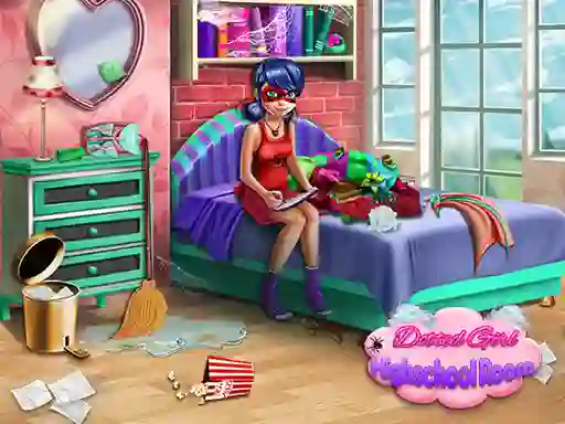Spel Dotted Girl: Highschool room på nätet