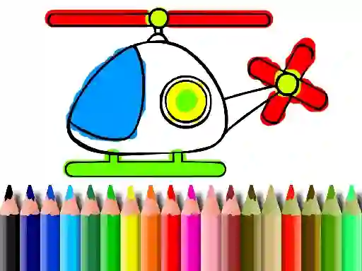 Spel Back To School Helicopter Coloring på nätet