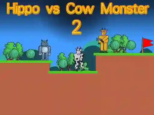 Spel Hippo vs Cow Monster 2 på nätet