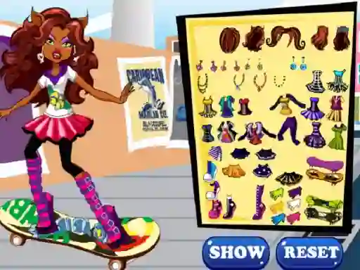 Spel Clawdeen skates på nätet